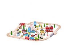 Bigjigs Rail Holzeisenbahn Set Stadt und Land