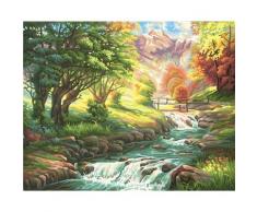 Schipper 609130412 - Malen nach Zahlen - Am Forellenbach - Bilder malen für Erwachsene, inklusive Pinsel und Acrylfarben, 40 x 50 cm