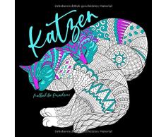 Katzen Malbuch für Erwachsene: Malbuch für Erwachsene und Teenager | Ausmalbuch | verschiedene Stile | Geschenk Katzen Liebhaber | 21,59 x 21,59 cm | 64 Seiten