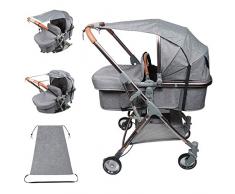 BJYX Universal Sonnensegel, Sonnensegel für Kinderwagen Baby Sonnenschutz Kinderwagen mit UV Schutz 50+ Universal [Staubdicht][Winddicht] Sonnendach für Kinderwagen und Buggy