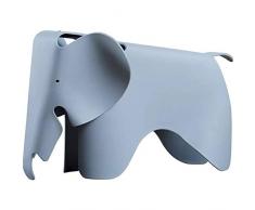 Lehrstuhl Der Kindergartenstuhl der kleinen Schemel der kreativen Kinder des Stuhlhausplastikelefantkarikaturstuhls moderner Farbenspielzeughocker 4.4 (Color : Gray Blue)