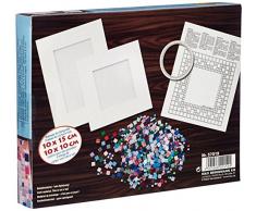 folia 57019 - Mosaik Bastel Set, mit über 800 Teilen, ideal zur Gestaltung individueller Bilderrahmen
