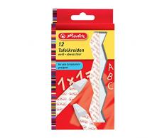 Herlitz 8648107 Tafelkreide Weiß, 5 x 12 Stück