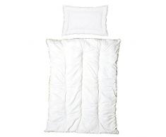 roba Kindersteppbett, Ganzjahres Baby-Bettset (Inlett), Steppbett weiß, Decke 100x135 cm & Kissen 40x60 cm