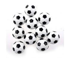 Ogquaton Premium-Qualität 6pcs Tischfußball Foosballs Ersatz Mini-Kunststoff-Schwarz-Weiß-Fußball