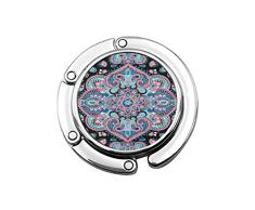 Geldbörse Kleiderbügel Bana Indische Blumen Paisley Medaillon Muster Ethnische Mala Henna Tattoo Malbuch Arabesque Handtaschenhaken