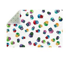 Bennigiry Teppich, weich, Eulen-Motiv, rutschfest, für Wohnzimmer, Schlafzimmer, Spielzimmer, 180,3 x 119,4 cm, Polyester, multi, 180x120cm/71x47in