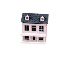 Dapei Mini Puppenhaus Miniatur Villa Haus Miniatur Kinder Weihnachten Spielzeug Geschenk für Jungen und Mädchen - Rosa