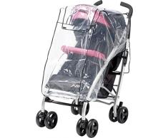 Playshoes Universal Regenverdeck für Buggy, Kinderwagen Regenhaube, mit Klettverschluss und Gummizug, transparent, one size