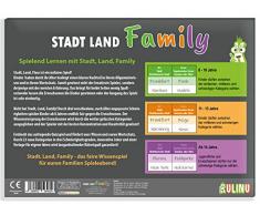 Gesellschaftsspiel - Stadt, Land, Family - Das fairste Familienspiel Aller Zeiten - Stadt-Land-Fluss Lernspiel für Kinder ab 8 Jahren - Quiz Spiel Geschenk-Idee für den Spieleabend