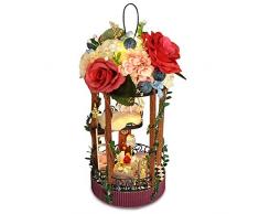 3D DIY Haus Kits, Puppenhaus Miniatur Kit Holz mit Möbeln und LED-Licht -Secret Garden Hand-Assembliert Kreatives kleines Haus （Aufhängbar）, Geburtstagsgeschenk Mädchen Weihnachten