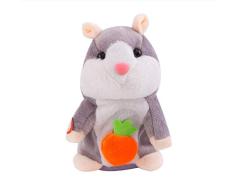 Sprechender Hamster wiederholt, was Sie sagen Elektronisches Haustier, das Plüsch-Buddy-Maus für Kinderkindspielwaren spricht (Color : Grey)