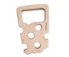 DELEKO Käse - Beißring aus Ahornholz Handgemacht, natürlich, ökologisch, Ideal für zahnendes Kind !