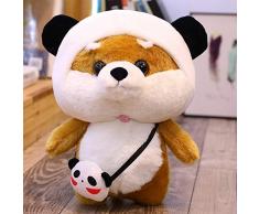 Puppe Stoffpuppe niedliches Plüschtier Hund Bär Mädchen Schlafkissen Langer Streifen Kissen Puppe brauner Panda 25 cm