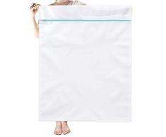 OTraki Wäschesack XXL für Waschmaschine 90x110cm Wäschebeutel Wiederverwendbare Feinmaschiges Wäschenetz Extra Groß mit Reißverschluß für Plüschbär Fleecedecke Bettwäsche Gardinen Bettwäsche EINWEG