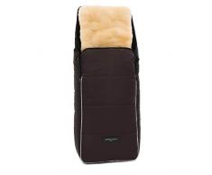 Lammfell Kinderwagen-Fußsack CORTINA von WERNER CHRIST BABY – Thermo Winterfußsack mit herausnehmbarem, echtem Fell, als Einlage für Buggy verwendbar (2-in-1) in chocolate (braun)