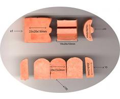 ALEA Mosaic Backstein Dachziegel für SteinBaukasten 20x15x2mm, 20x8x3, 19x20x10, 23x20x18 -,120 Stück-