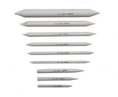 Estompen, Papierwischer, 9 Stück, verschiedene Durchmesser & Längen - für Pastellkreide uvm.