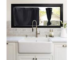 PONY DANCE Sonnenschutz Vorhang für Auto/Kleine Fenster - Blickdichter Vorhang Sichtschutz Thermo Gardinen für Kinder/Baby Verdunkelungsvorhänge, 2er Set H 52 x B 70 cm