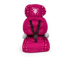 Bayer Design 67567AA Deluxe Puppen-Autositz, Puppensitz, Puppenzubehör, mit Gurt, Bordeaux, Fee mit Muster