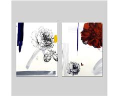 ZHANGSHUAIFFBH Blumen Leinwandbilder Ausmalbilder Wandbilder Poster und Kunstdrucke Modern Nordic Home Decor Dekorative Wandbilder-50x70cm Kein Rahmen