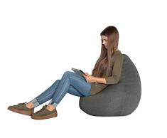 ZOLLNER Sitzsack für Kinder und Erwachsene, Füllung EPS Perlen, 50x95 cm