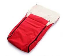 Fußsack Kinder Winterfußsack Kinderfußsack 90cm für Kinderwagen Autositz Buggy Schlitten (Rot)