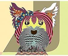 Kxch Hunde Ausmalbilder Bunter Hund Abstrakte Malerei DIY Malerei Malen nach Zahlen Moderne Tiere Home Wandgrafik Fotogröße: 40X50Cm Ungerahmt