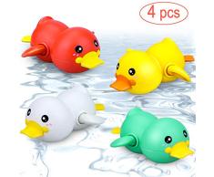 aovowog Badespielzeug Baby Badewannenspielzeug Duck wasserspielzeug Badewanne, Schwimmende Bade Bad Badewannen Spielzeug für Kinder Baby 1 2 3 Jahr(4 Stücke)