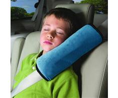 Feketden Gurtpolster für Kinder, Schlafkissen Nackenstütze für Kinder Auto Baby Kind Sicherheitsgurt Autositz Kopfkissen Gürtel Pillow Schulterschutz (Blau)