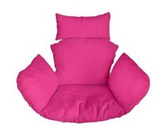 Ferocity Hängesessel Kissen, Polster, Auflage für Polyrattan/Rattan Hängeschaukel, Hängekorb, Schaukel Korb, Rückenkissen in der Farbe Pink [114]