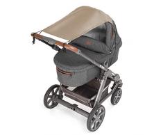 Zamboo Universal Sonnensegel - verstellbarer Kinderwagen Sonnenschutz mit UV Schutz 50 - flexibles Sonnenverdeck für Babywanne - Beige