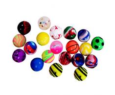 Onepine 20er Pack Flummi 25mm, Gummiball - Springbälle - Hüpfball für Mitgebsel Kindergeburtstag