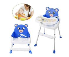 LLP LM 4 in 1 Hochstühle Kinderhochstuhl, Treppenhochstuhl Babyhochstuhl Klappbar Kinder Hochstuhl Baby Sitzerhöhung Verstellbare Babystuh