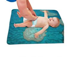 Eine schöne Vogelperspektive des Green Sea Wickelauflagen Tragbare Wickelauflage Wickelauflagenbezüge Wickelauflage 25,5 x 31,5 Zoll Multifunktions-Waschmatte für Zuhause und für Ou