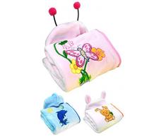 Chipe, Decke aus warmem und weichem 280GSM-Flanell. Umhüllende Winterdecke Babydecke Kinderdecke baumwolle, für Mädchen oder Jungen, Kinderschalen, Kindersitze, Kinderwagen. Rosa