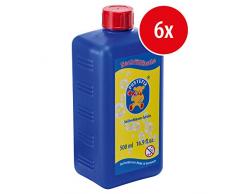 Pustefix Nachfüllflasche Midi I 6 x 500 ml Seifenblasenflüssigkeit I Bubbles Made in Germany I Seifenblasen für Hochzeit, Kindergeburtstag, Polterabend I Seifenblasen für Kinder & Erwachsene
