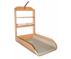 roba Wandwickelregal, klappbares sicheres Design Wickelregal Holz gebogen, Wickeltisch inkl. Wickelunterlage Liebhabär