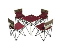WANDERFALKE Campingstuhl Picknick/Kinder Set (4 Stühle + 1 Tisch) Campingstuhl Faltstuhl Campingstuhl faltbar Anglerstuhl klappbar Picknickstuhl klappbar Campingstuhl