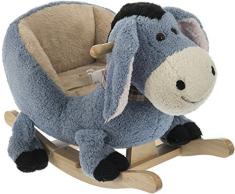 Bieco Plüsch Schaukeltier Esel | Kinder Schaukelstuhl mit Sicherheitsgurt | Baby Schaukel | Schaukel Kleinkind | Schaukeltier Baby Zimmer | Baby Schaukelwippe ab 9 Monate | Schaukelpferd Holz