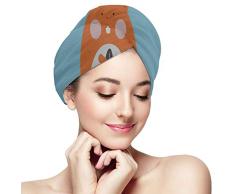 QHMY Hungrige Haustiere Plüschhamster Lockiges Handtuch Wickeln Haar Schnelltrocknendes Handtuch Weich Absorbierend Schnelltrocknendes Haar Turban Schnelltrocknendes Handtuch Für Haar Mädchen Handtuc