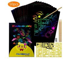 kratzbilder für kinder, Geschenke für Kinder Mädchen Jungen Alter 4-9 Neuheit Geburtstagsspielzeug für 3-8 Jahre Mädchen Junge Kunstpapier Geschenk für Kleinkinder Alter 5 6 7 Kinder Kinder Spielzeug