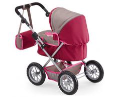Bayer Design 1307800 Puppenwagen Trendy, höhenverstellbar, zusammenklappbar, Motiv: Prinzessin, grau/pink