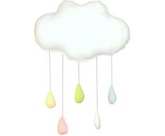 Babymajawelt® CLOUD Wolke XL Regenbogentropfen, Baby Mobile, Wand Dekoration Kinderzimmer Babykissen Deko zum Aufhängen