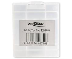 ANSMANN Premium Akkubox für 4 Mignon AA oder Micro AAA Akkus und Batterien - Aufbewahrungsbox zum Schutz und Transport