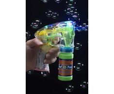 Seifenblasenpistole Leuchtet Enthält Bubble Pot mit Seifenwasser und Batterien, One Size
