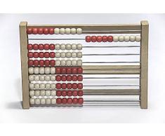 WISSNER aktiv lernen - 100 er Rechenrahmen rot/weiss - RE-Wood