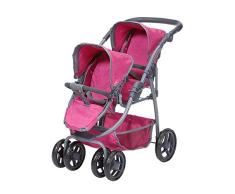 Knorrtoys 16431 - Zwillingspuppenwagen Milo - berry