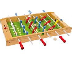 small foot 1537 Tischkicker aus Holz, kann auf jedem Tisch platziert werden, schult das Reaktionsvermögen, ab 5 Jahre