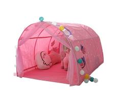 youngfate Kinderbett Zelt Himmel Tunnel Mädchen Stoff Bett Zelt Kinder Kinderbett Hochbett Kids Bettzelt Kinderbett Zelt Spielhaus Baby Home Zelt Safe House Tunnelzelt